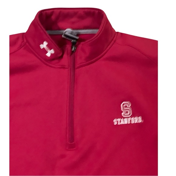 Under Armour Standford Red Quarter-Zip Pullover - Picture 1 of 8